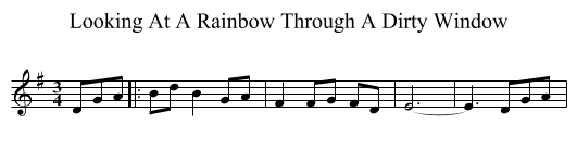 Looking At A Rainbow Through A Dirty Window - staff notation