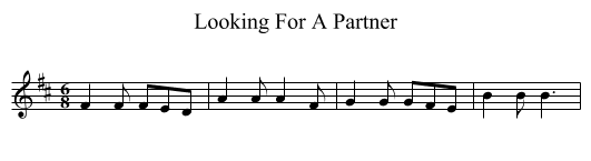 Looking For A Partner - staff notation