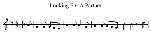 Looking For A Partner - staff notation