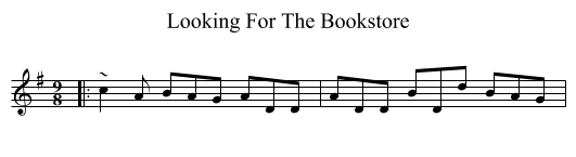 Looking For The Bookstore - staff notation