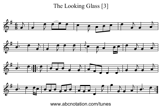 Looking Glass [3], The - staff notation