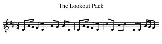 Lookout Pack, The  - staff notation