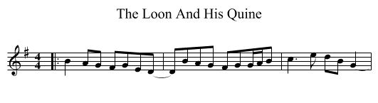 Loon And His Quine, The  - staff notation
