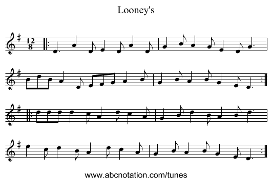 Looney's - staff notation