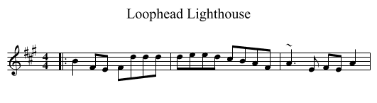 Loophead Lighthouse - staff notation