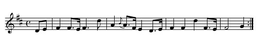 Lord Aboyne - staff notation