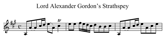 Lord Alexander Gordon’s Strathspey - staff notation