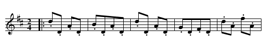 Lord Bath's Gate - staff notation