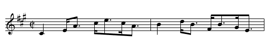 Lord Berkeley's Whim - staff notation