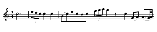 Lord Binny’s Minuet - staff notation