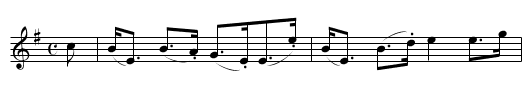 Lord Byron's Favorite - staff notation