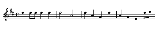 Lord Carmarthen's March - staff notation