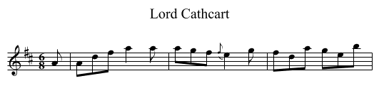Lord Cathcart - staff notation