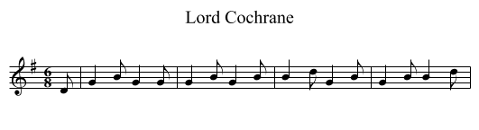Lord Cochrane - staff notation