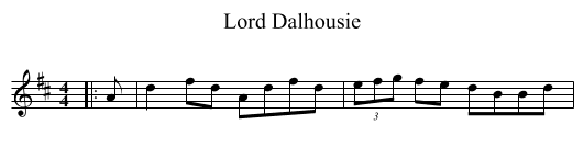 Lord Dalhousie - staff notation
