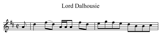Lord Dalhousie - staff notation