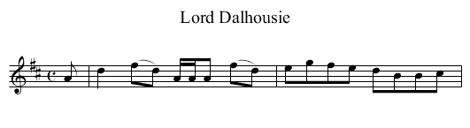 Lord Dalhousie - staff notation