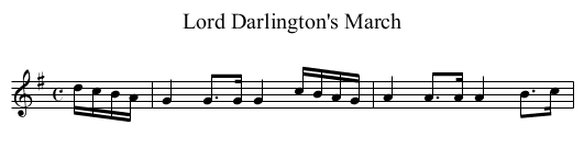 Lord Darlington's March - staff notation
