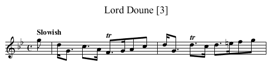 Lord Doune [3] - staff notation