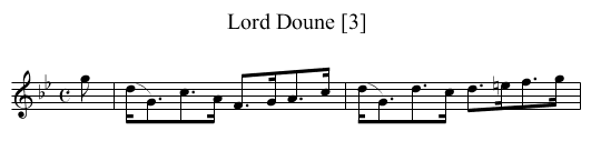 Lord Doune [3] - staff notation