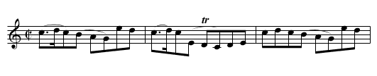 Lord Dumfries’s Bridge - staff notation