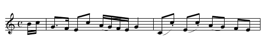 Lord Duncan's Flag - staff notation