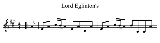 Lord Eglinton's - staff notation