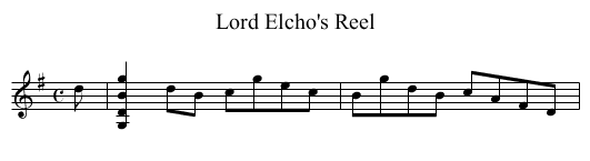 Lord Elcho's Reel - staff notation