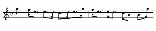 Lord Elphinston - staff notation