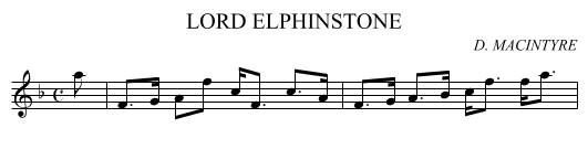 LORD ELPHINSTONE - staff notation