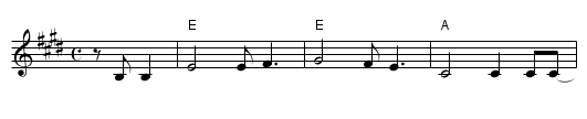 Lord Franklin - staff notation