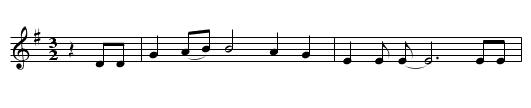 Lord Franklin - staff notation