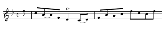 Lord Frederick and his Fencibles - staff notation