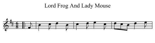 Lord Frog And Lady Mouse - staff notation