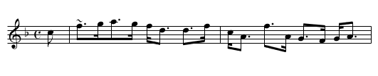 Lord Glenorchy - staff notation