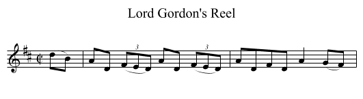 Lord Gordon's Reel - staff notation