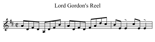 Lord Gordon's Reel - staff notation