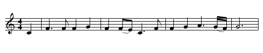 Lord Gregory - staff notation