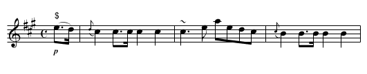 Lord Hardwicke's March EHo.057 - staff notation