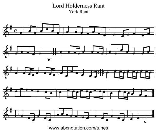 Lord Holderness Rant - staff notation