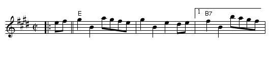 Lord Huntley's Cave - staff notation