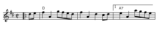 Lord Huntley's Cave - staff notation