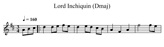 Lord Inchiquin (Dmaj) - staff notation
