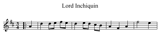Lord Inchiquin - staff notation