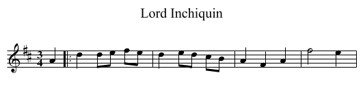 Lord Inchiquin - staff notation