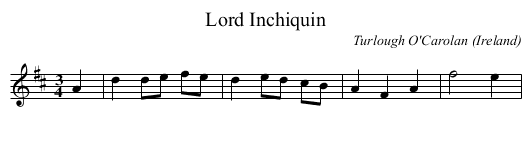Lord Inchiquin - staff notation