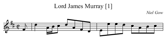 Lord James Murray [1] - staff notation