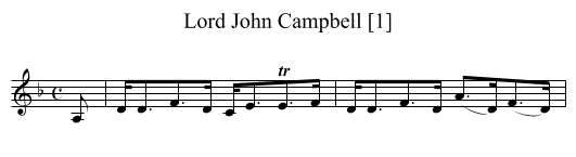 Lord John Campbell [1] - staff notation