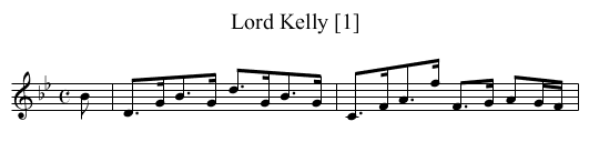 Lord Kelly [1] - staff notation