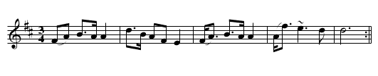 Lord Kirkcudbright - staff notation
